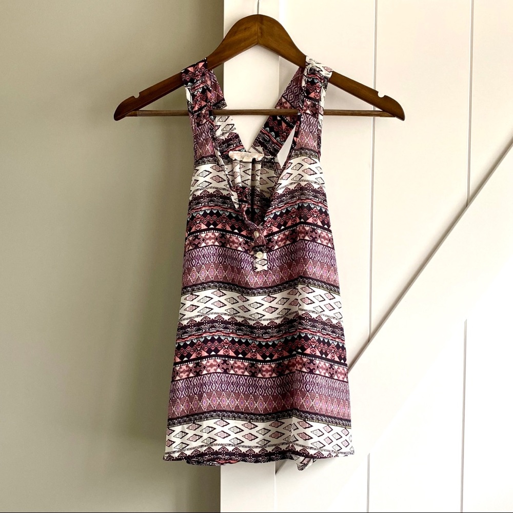 Print Tank Top Blouse